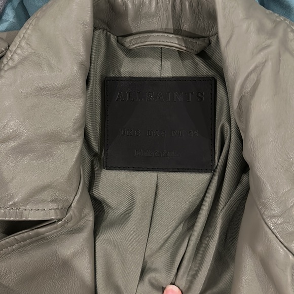 Allsaints Balfern biker jacket sage green - Picture 5 of 6